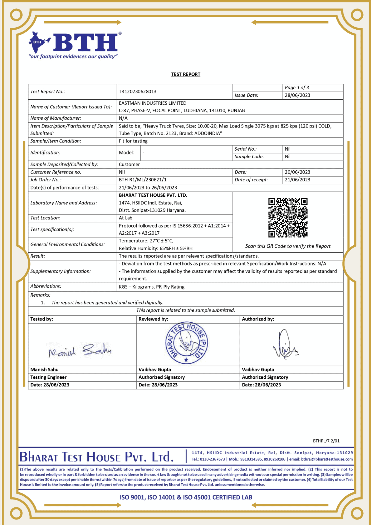 LAB TESTING ADDO INDIA