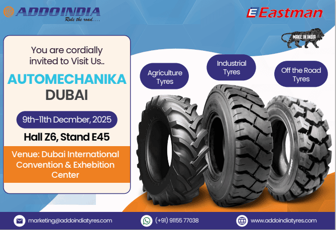 Automechanica Dubai Addo India tyres 2025 participation